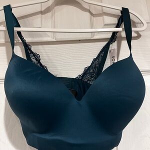 Soma Blue Lace Trim Bra with Adjustable Straps
